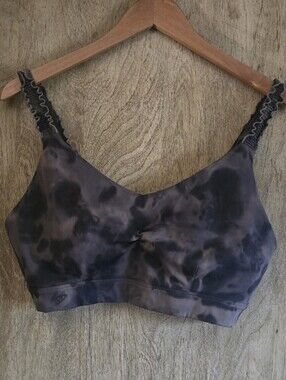 JoyLab Ruffled Straps Tie Dye Sports Bra